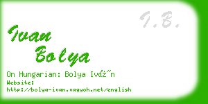 ivan bolya business card